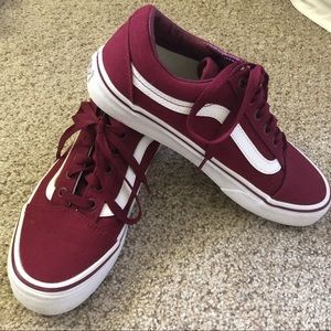 Maroon old skool Vans